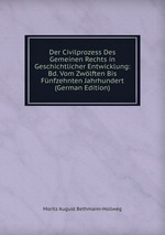 Der Civilprozess Des Gemeinen Rechts in Geschichtlicher Entwicklung: Bd. Vom Zwlften Bis Fnfzehnten Jahrhundert (German Edition)