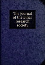 The journal of the Bihar research society