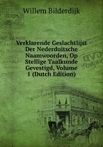 Verklarende Geslachtlijst Der Nederduitsche Naamwoorden, Op Stellige Taalkunde Gevestigd, Volume 1 (Dutch Edition)