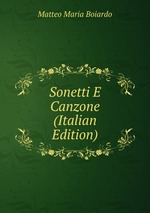 Sonetti E Canzone (Italian Edition)