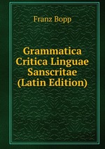 Grammatica Critica Linguae Sanscritae (Latin Edition)