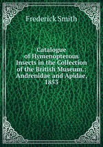 Catalogue of Hymenopterous Insects in the Collection of the British Museum.: Andrenidae and Apidae, 1853