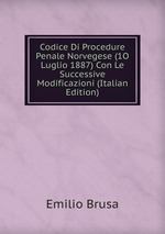 Codice Di Procedure Penale Norvegese (1O Luglio 1887) Con Le Successive Modificazioni (Italian Edition)