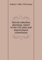 Detroit suburban planning: report to the City plan and improvement commission