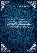 Excursions in the County of Sussex: Comprising Brief Historical and Topographical Delineations; Together with Descriptions of the Residences of the . Objects of Curiosity. Forming a Complete G