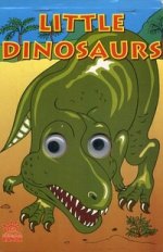 Little dinosaurs. Раскраска с глазками. (динозавр)