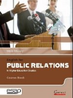 English for Public Relations: for Academic Purposes +Ds