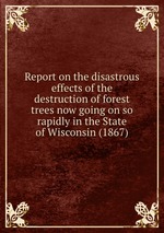 Report on the disastrous effects of the destruction of forest trees now going on so rapidly in the State of Wisconsin (1867)