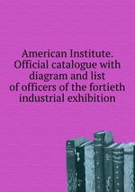 American Institute. Official catalogue with diagram and list of officers of the fortieth industrial exhibition