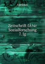 Zeitschrift fr Sozialforschung  7. Jg