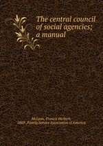 The central council of social agencies; a manual