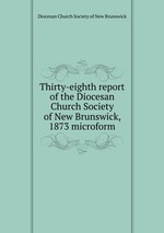 Thirty-eighth report of the Diocesan Church Society of New Brunswick, 1873 microform