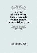 Relation of community business needs to high school commercial program