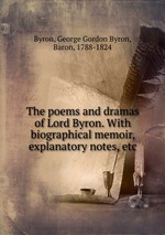 The poems and dramas of Lord Byron. With biographical memoir, explanatory notes, etc