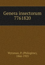 Genera insectorum. 7761820