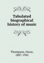 Tabulated biographical history of music