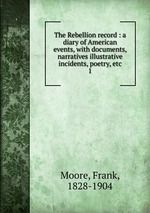 The Rebellion record : a diary of American events, with documents, narratives illustrative incidents, poetry, etc.. 1