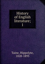 History of English literature;. 1