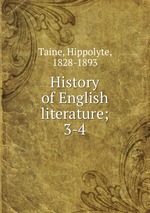 History of English literature;. 3-4