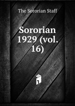 Sororian. 1929 (vol. 16)