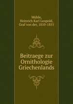 Beitraege zur Ornithologie Griechenlands