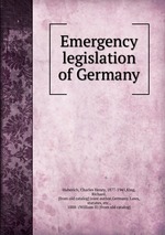 Emergency legislation of Germany