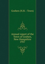Annual report of the Town of Goshen, New Hampshire. 1937