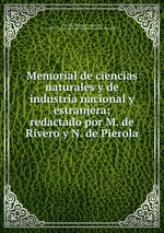 Memorial de ciencias naturales y de industria nacional y estranjera;  redactado por M. de Rivero y N. de Pierola