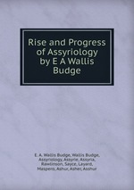Rise and Progress of Assyriology by E A Wallis Budge