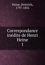 Correspondance indite de Henri Heine. 1