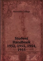 Student Handbook. 1952, 1953, 1954, 1955