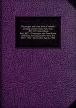 Passenger and crew lists of vessels arriving at New York, New York, 1897-1957 microform. Reel 1127 - Passenger and Crew Lists of Vessels Arriving at New York, NY, 1897-1957 - 2474-2475 Aug 6, 1908