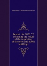 Report . for 1876, 77, including the result of the inspection of factories and public buildings