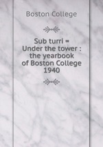 Sub turri = Under the tower : the yearbook of Boston College. 1940