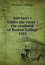 Sub turri = Under the tower : the yearbook of Boston College. 1923