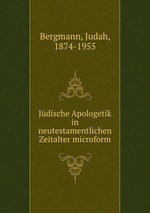 Jdische Apologetik in neutestamentlichen Zeitalter microform