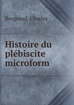 Histoire du plbiscite microform