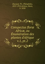 Conspectus flor Afric, ou numration des plantes d`Afrique. v.1, pt.2
