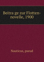 Beitrage zur Flotten-novelle, 1900