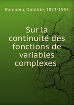 Sur la continuite des fonctions de variables complexes