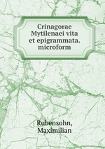 Crinagorae Mytilenaei vita et epigrammata. microform