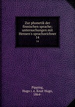 Zur phonetik der finnischen sprache; untersuchungen mit Hensen`s sprachzeichner. 14