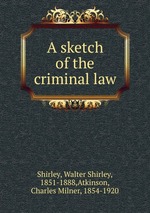 A sketch of the criminal law