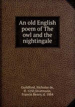 An old English poem of The owl and the nightingale