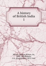 A history of British India. 1