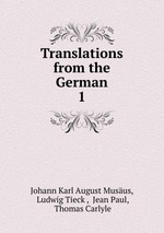 Translations from the German. 1