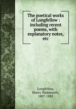 The poetical works of Longfellow : including recent poems, with explanatory notes, etc