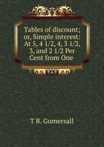 Tables of discount; or, Simple interest: At 5, 4 1/2, 4, 3 1/2, 3, and 2 1/2 Per Cent from One