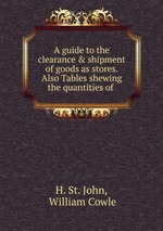A guide to the clearance & shipment of goods as stores. Also Tables shewing the quantities of