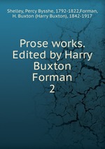Prose works. Edited by Harry Buxton Forman. 2